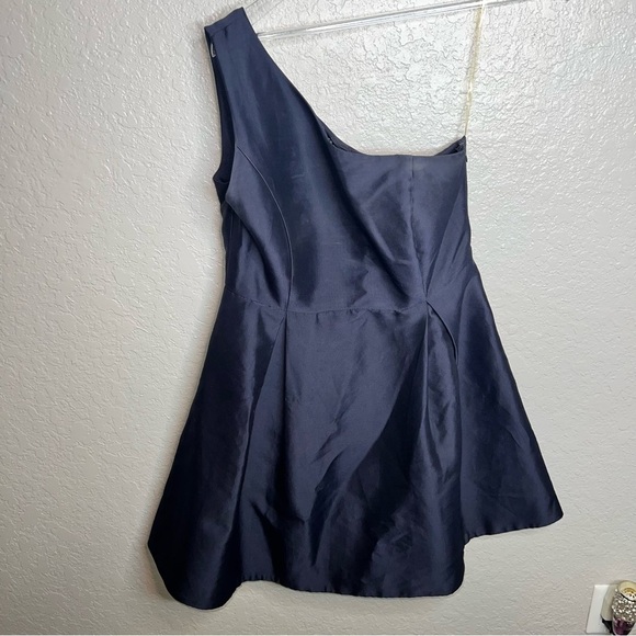 Lulus Navy Blue Asymmetrical One Shoulder Dress - Picture 2 of 6